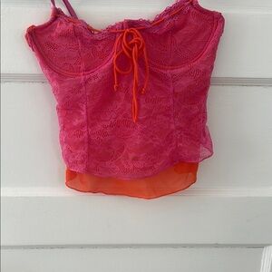 Lace bustier white fox